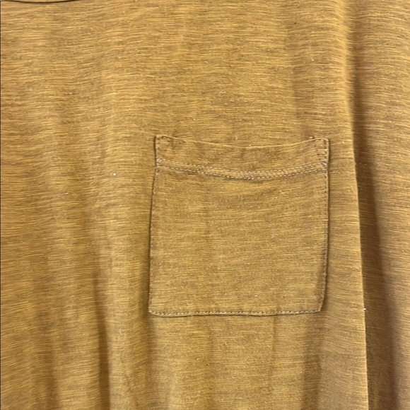 Amadi Brown Scoop Neck Short Sleeve Contrast Back Blouse - Size Medium - Picture 4 of 14